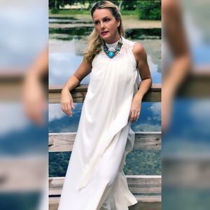 70’s Grecian Godess Crocheted Maxi Dress